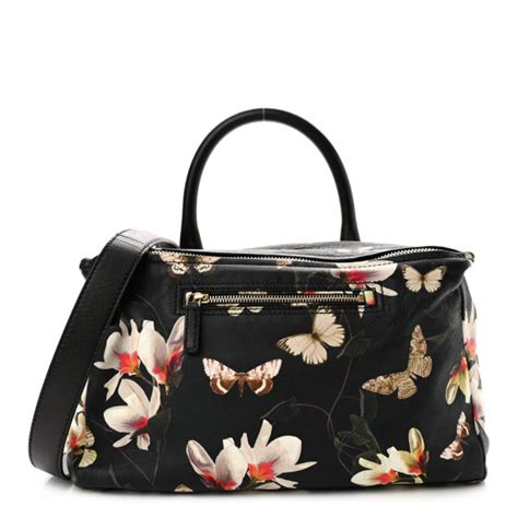 givenchy pandora magnolia print|GIVENCHY Lambskin Magnolia Print Medium Pandora Black .